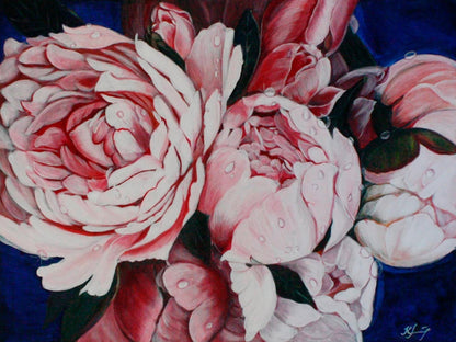 Painting "Peony dawn"