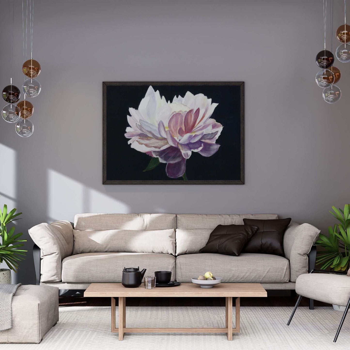 Painting "Peony in light"